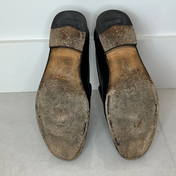 Salvatore Ferragamo Gancini-Bit Leather Loafers Black Men’s 8.5 - Picture 5 of 7